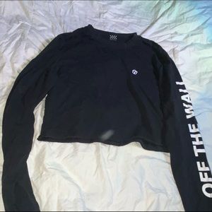 vans off the wall cropped long sleeve
